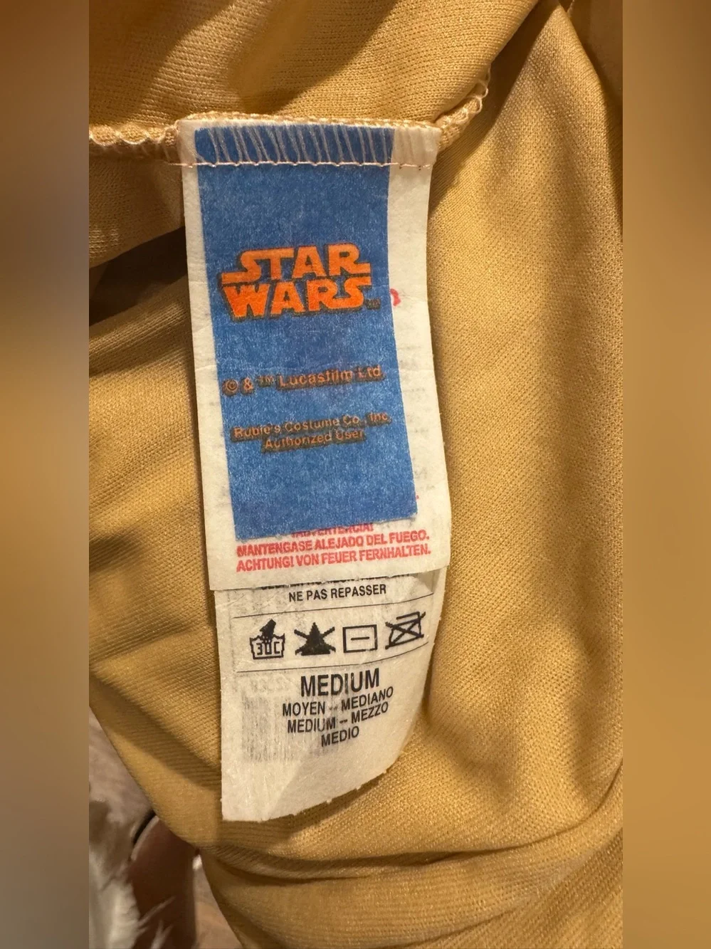 Star Wars Yoda Kids Costume. Size Medium